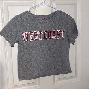 west coast cropped t shirt
